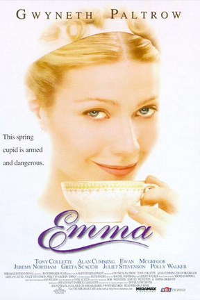 Emma del 1996 con Gwyneth Paltrow: locandina mentre sorseggia il tè