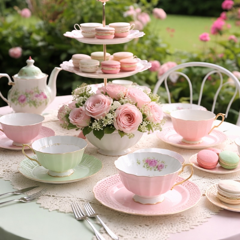 SERVIZIO DA Tè regency in stile Bridgerton per il tuo tea time