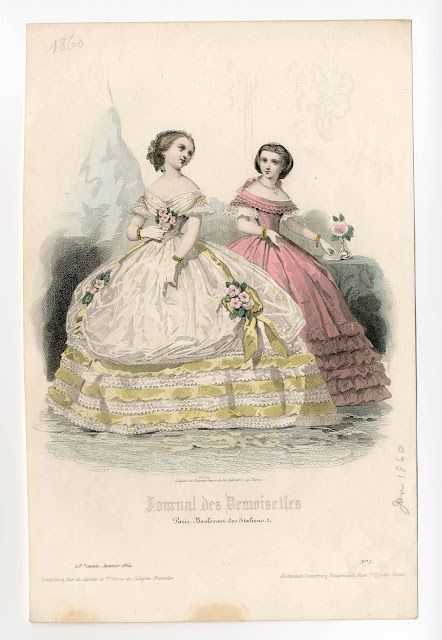 Journal des Demoiselles, January 1860: moda vittoriana
