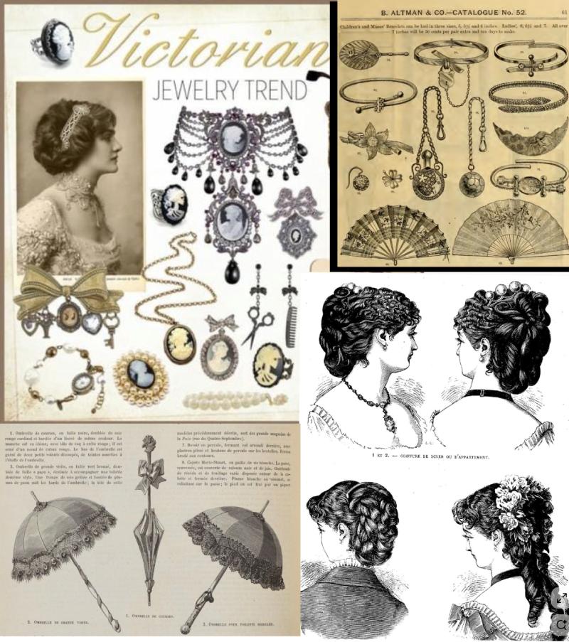 Acconciature, accessori e Gioielli nell'età vittoriana