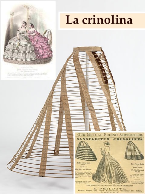 la crinolina nella moda vittoriana