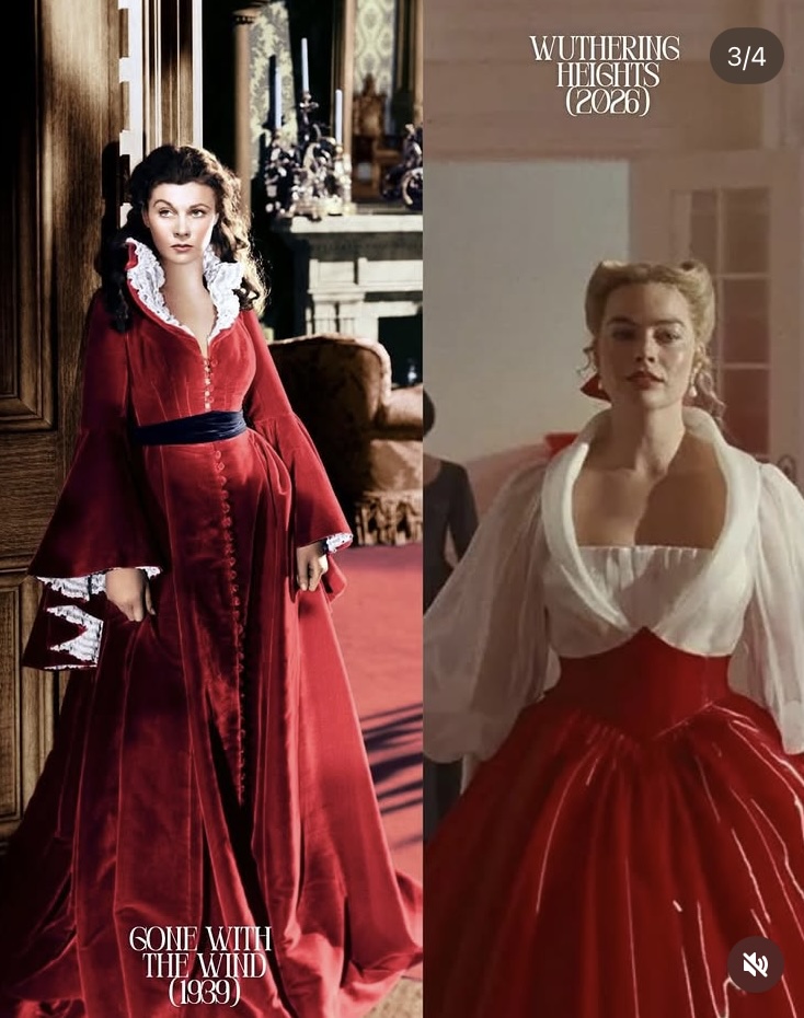 costum simili tra il film Via col vento e Cime tempestose 2026