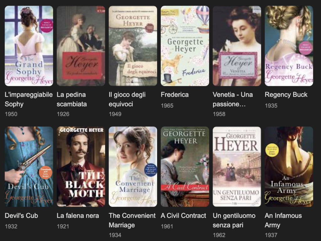 libri di Georgette Heyer